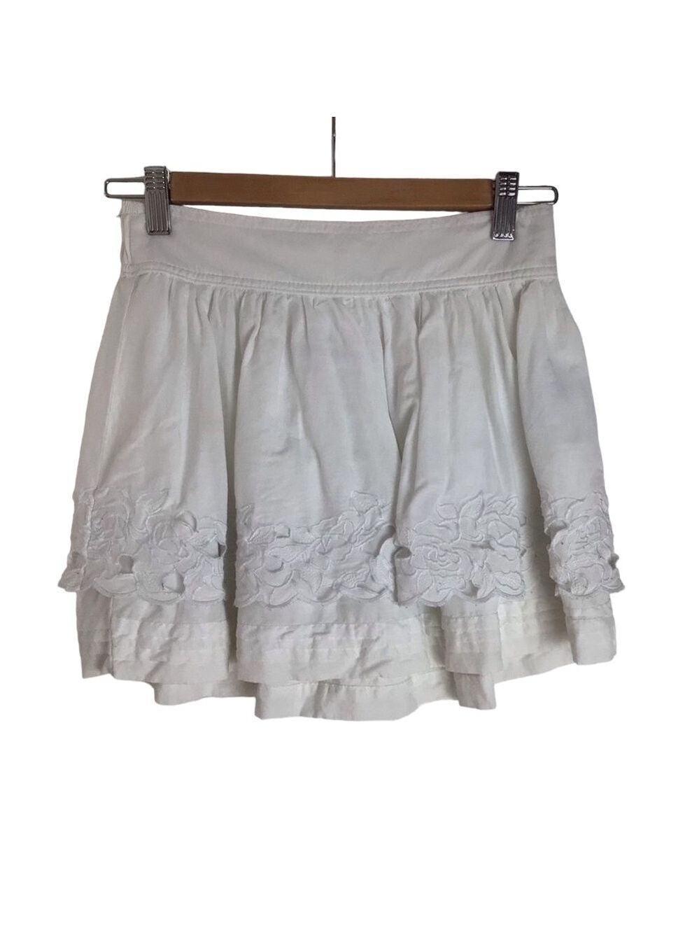 𝅺ABERCROMBIE & Fitch woven white skirt lace cotton flowy small